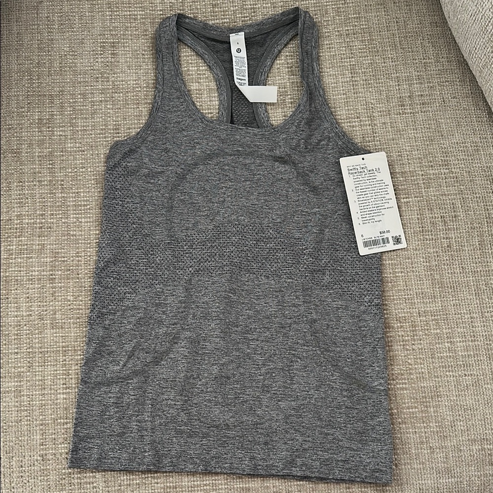 Lululemon Gray Swiftly Tech Racerback Tank 2.0